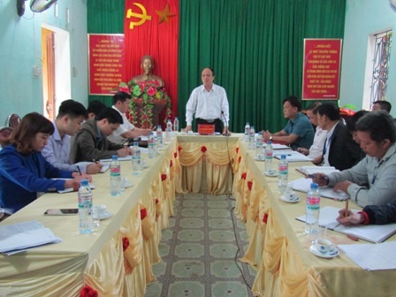 Chủ nhiệm Ủy ban Kiểm tra Tỉnh ủy Lê Quang Minh giám sát tại xã Ngam La, huyện Yên Minh
