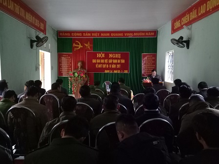 Xã Ngam La huyện Yên Minh tổ chức hội nghị giao ban giáp ranh quý III - IV năm 2017