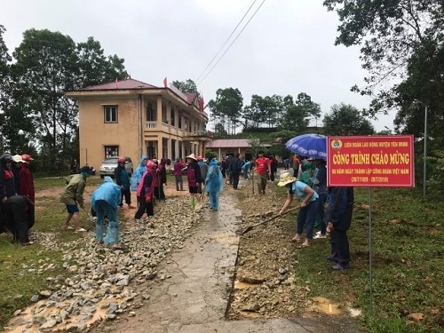 Liên Đoàn Lao Động Huyện Yên Minh Chung Sức Xây Dựng Nông Thôn Mới Tại Xã Ngam La